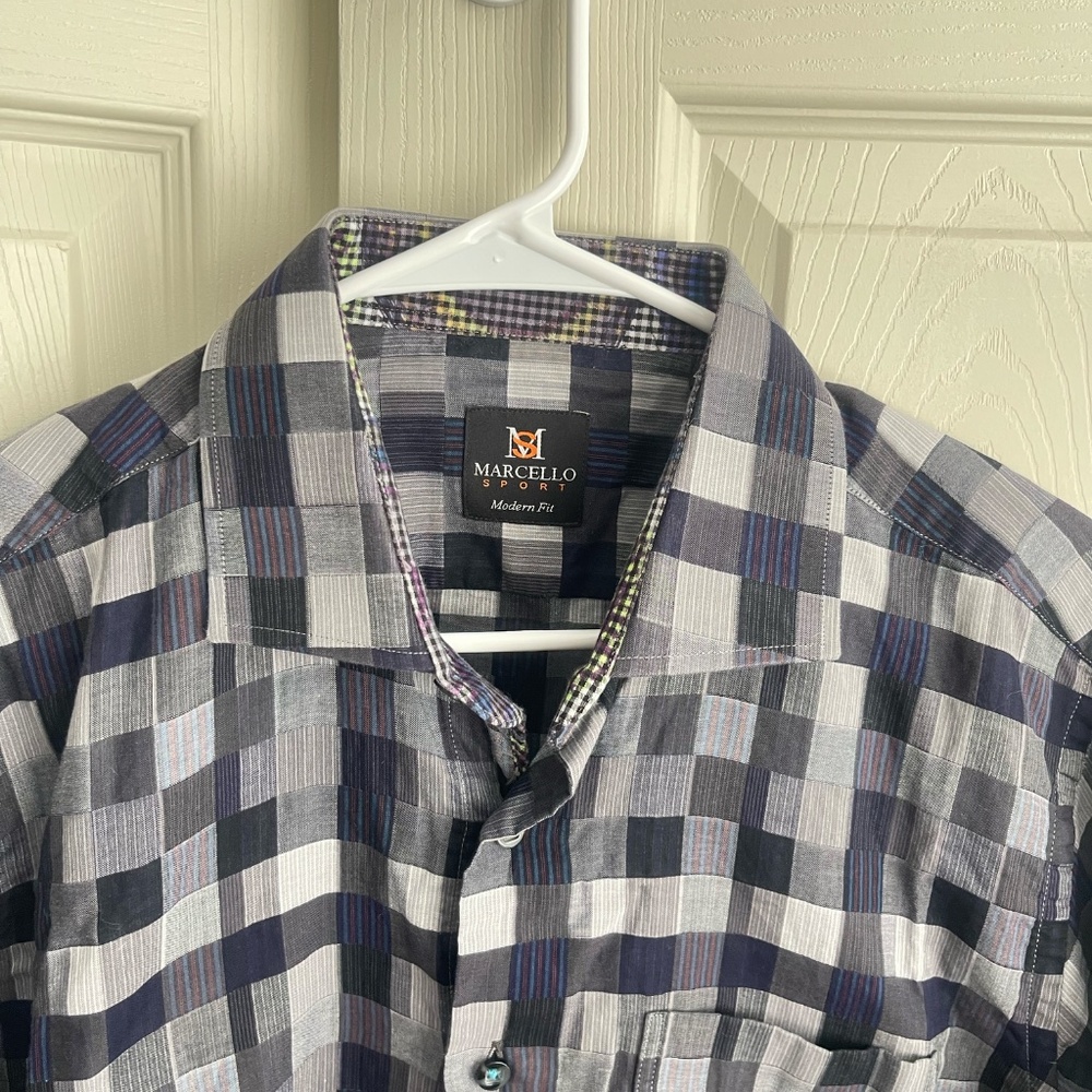 Marcello Sport modern fit Button size L (41-42) Down Business Casual.   #248 - Picture 10 of 14